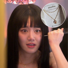 Load image into Gallery viewer, [Kim Sejeong, Billlie Tsuki, Oh My Girl Binnie Necklace] Vintage Rose Heart Layered Necklace