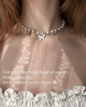 Load image into Gallery viewer, [Redvelet Joy, Jo Yu-ri Necklace] Butterfly Waltz Choker Necklace - Silver Color