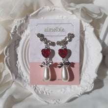 Load image into Gallery viewer, Rosepink Heart Love Wing Earrings