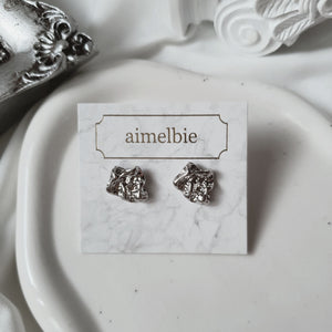 Vintage Fragment Earrings - Silver