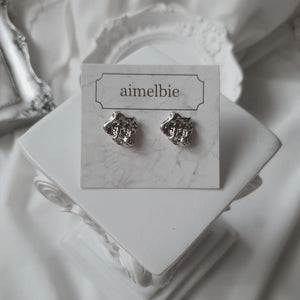 Vintage Fragment Earrings - Silver