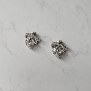 Vintage Fragment Earrings - Silver