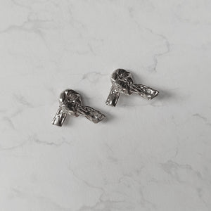 Vintage Knot Earrings - Silver