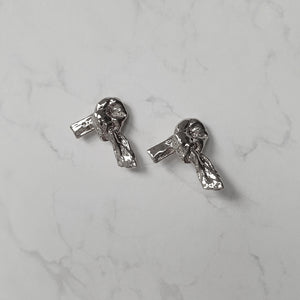 Vintage Knot Earrings - Silver