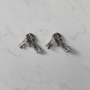 Vintage Knot Earrings - Silver