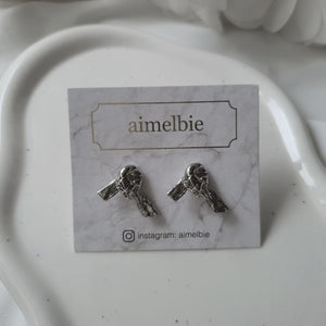 Vintage Knot Earrings - Silver