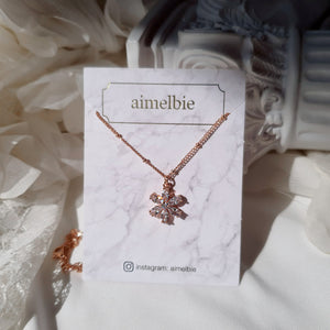 Diamond Petals Semi-Choker Necklace - Rosegold ver.