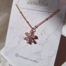 Load image into Gallery viewer, Diamond Petals Semi-Choker Necklace - Rosegold ver.