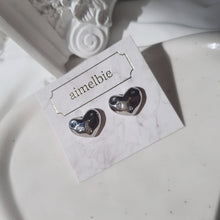 Load image into Gallery viewer, Olivia Heart Earrings - Silver