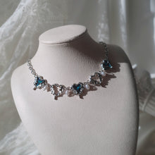 Load image into Gallery viewer, Ocean Wave Blue Heart Necklace