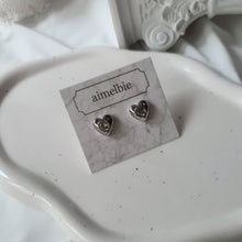 Load image into Gallery viewer, Jenny Heart Earrings - Silver