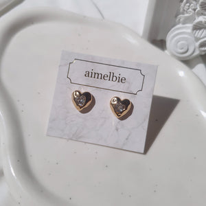 Jenny Heart Earrings - Gold