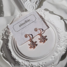 Load image into Gallery viewer, Diamond Petals Huggies Earrings - Rosegold