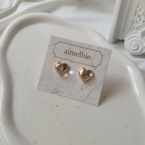 Jenny Heart Earrings - Gold