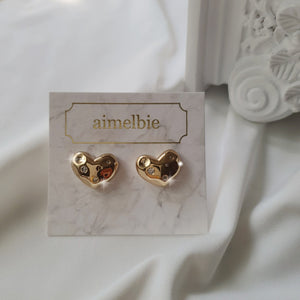 Olivia Heart Earrings - Gold