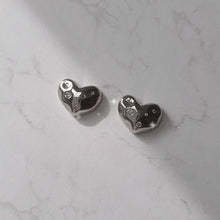 Load image into Gallery viewer, Olivia Heart Earrings - Silver