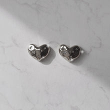 Load image into Gallery viewer, Olivia Heart Earrings - Silver