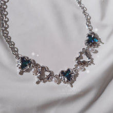 Load image into Gallery viewer, Ocean Wave Blue Heart Necklace