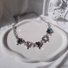 Load image into Gallery viewer, Ocean Wave Blue Heart Necklace