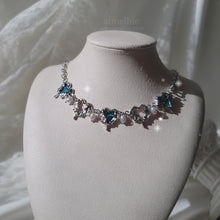 Load image into Gallery viewer, Ocean Wave Blue Heart Necklace