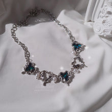 Load image into Gallery viewer, Ocean Wave Blue Heart Necklace