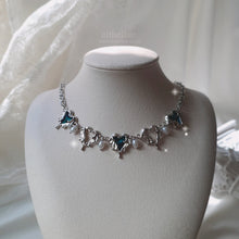 Load image into Gallery viewer, Ocean Wave Blue Heart Necklace