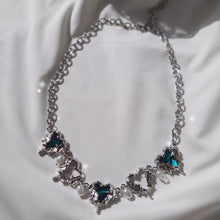 Load image into Gallery viewer, Ocean Wave Blue Heart Necklace