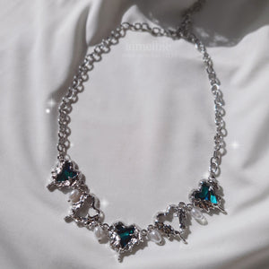 Ocean Wave Blue Heart Necklace