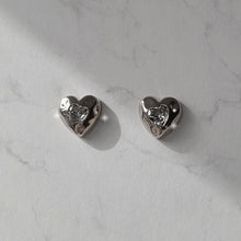 Load image into Gallery viewer, Jenny Heart Earrings - Silver