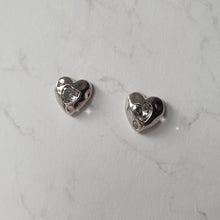 Load image into Gallery viewer, Jenny Heart Earrings - Silver