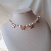 Load image into Gallery viewer, Butterfly Waltz Choker Necklace - Rosegold ver.