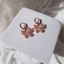 Load image into Gallery viewer, Butterfly Fairy Huggies Earrings - Rosegold