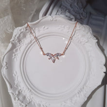 Load image into Gallery viewer, Heavenly Crystal Semi Choker Necklace - Rosegold