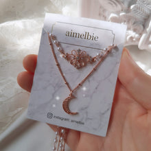 Load image into Gallery viewer, Art Nouveau Moon - necklace - Rosegold ver.