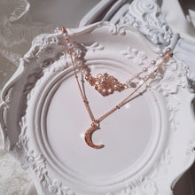 Load image into Gallery viewer, Art Nouveau Moon - necklace - Rosegold ver.