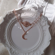 Load image into Gallery viewer, Art Nouveau Moon - necklace - Rosegold ver.