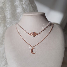 Load image into Gallery viewer, Art Nouveau Moon - necklace - Rosegold ver.