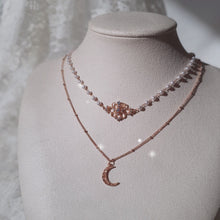 Load image into Gallery viewer, Art Nouveau Moon - necklace - Rosegold ver.