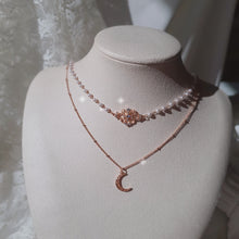 Load image into Gallery viewer, Art Nouveau Moon - necklace - Rosegold ver.