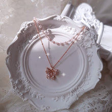 Load image into Gallery viewer, [IU Necklace] Butterfly Fairy Layered Necklace - Rosegold