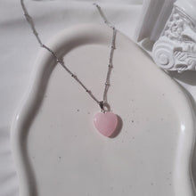 Load image into Gallery viewer, Ethnic Heart Stone Necklace - Pink