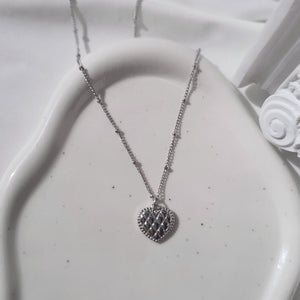 Quilted Heart Necklace