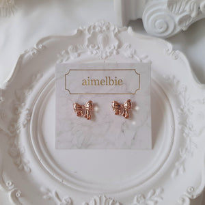 Petit Daily Ribbon Earrings - Rosegold