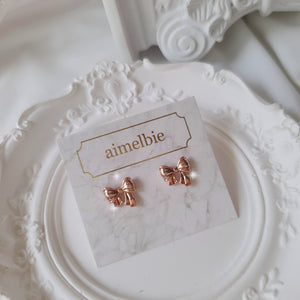 Petit Daily Ribbon Earrings - Rosegold