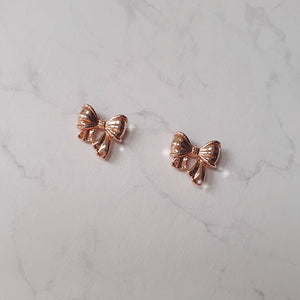 Petit Daily Ribbon Earrings - Rosegold