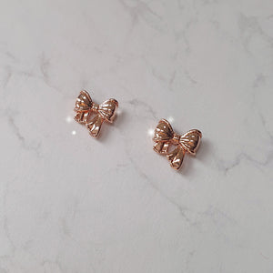 Petit Daily Ribbon Earrings - Rosegold