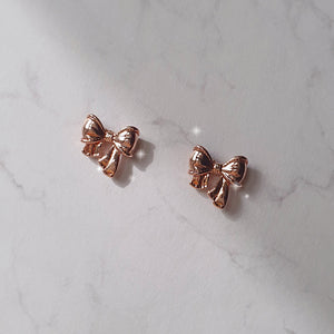 Petit Daily Ribbon Earrings - Rosegold