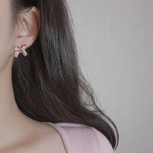 Load image into Gallery viewer, Delicate Bow Earrings - Rosegold