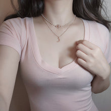 Load image into Gallery viewer, Art Nouveau Moon - necklace - Rosegold ver.