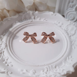 Delicate Bow Earrings - Rosegold